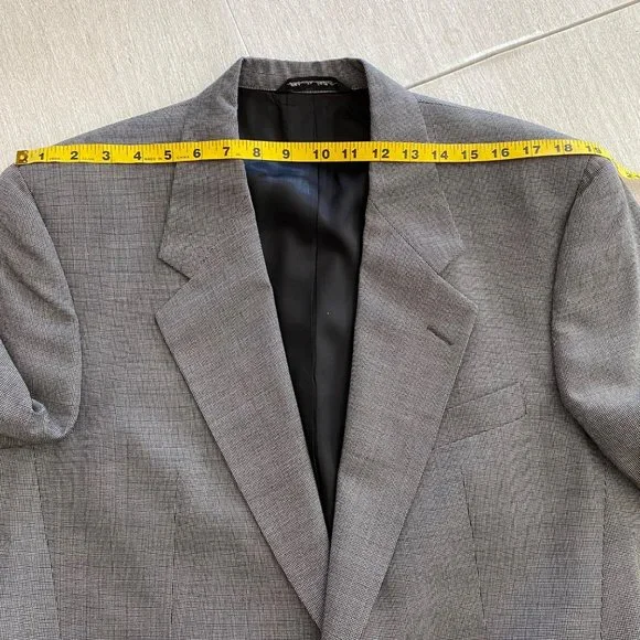 Christian Dior Vintage Monsieur Mens Blazer Size 40R * Black Gray - Picture 12 of 13